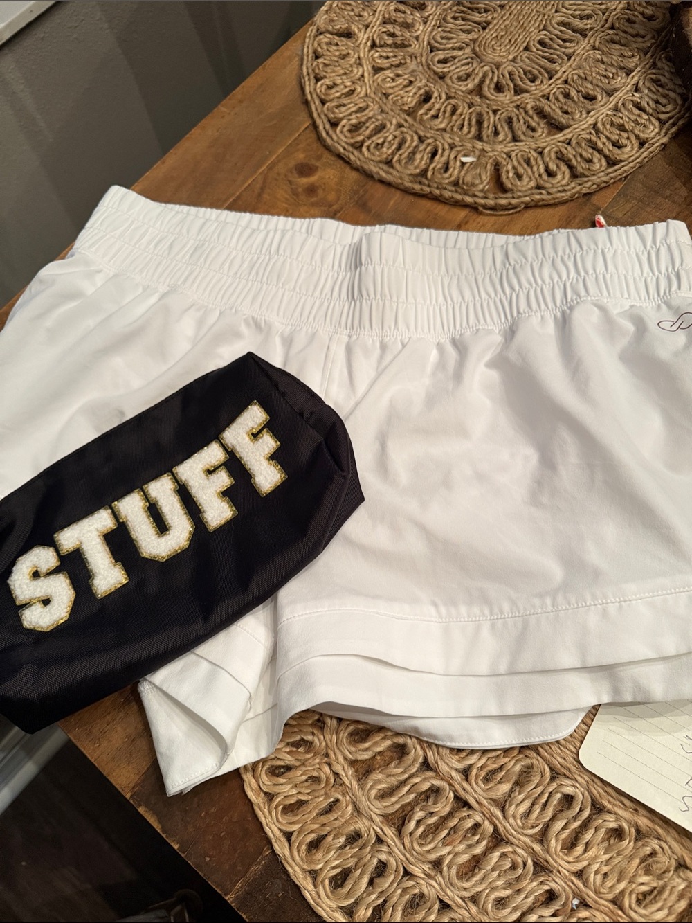 Calia White Women’s Athletic Shorts lrg - STUFF Accent mk up bag 2 pc bundle - Picture 2 of 5